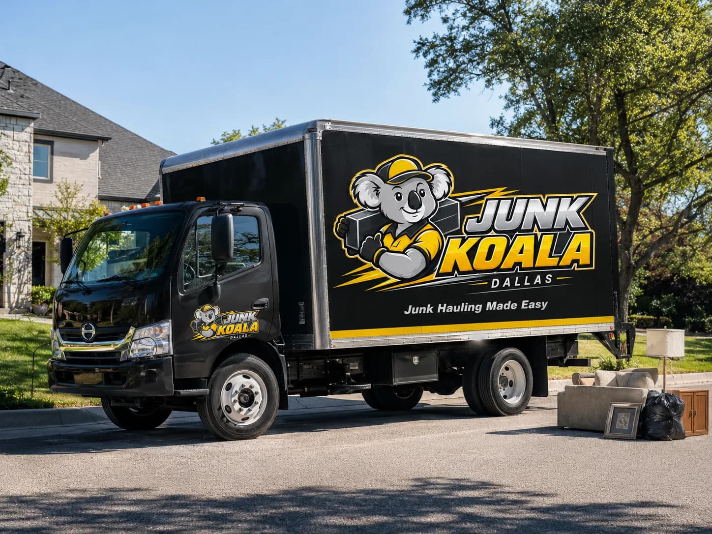Junk Koala Dallas truck loading items cleared from storage units
